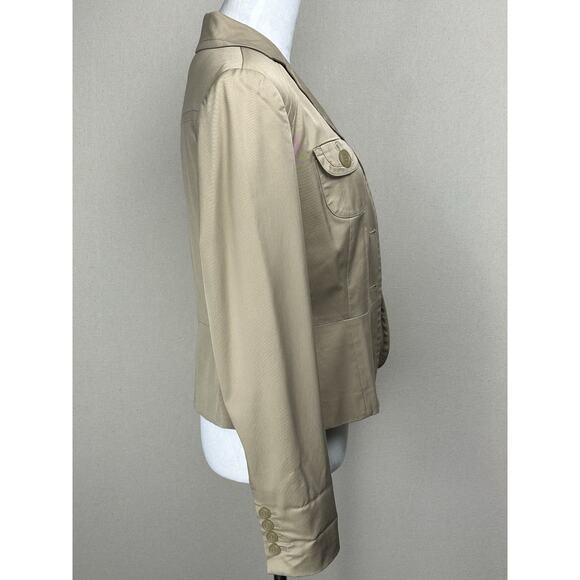 ANN TAYLOR LOFT Tan Blazer Sz 2 XS Career Office Classic Professional Preppy - Picture 2 of 16